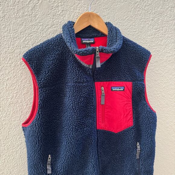EUC Patagonia Blue Fleece Retro-X Vest - Picture 4 of 6